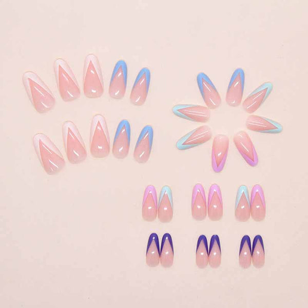 12 Sizes-24 Pcs Press On Nails W1956
