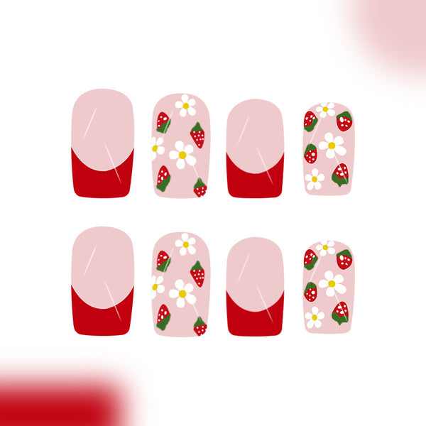 12 Sizes-24 Pcs Press On Nails C888