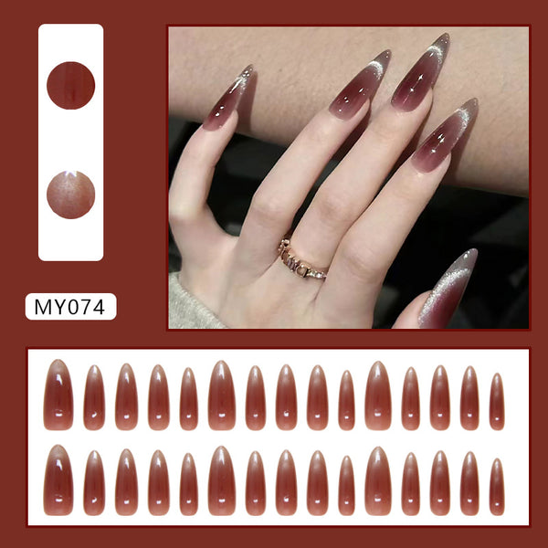 12 Sizes-24 Pcs Press On Nails MY074