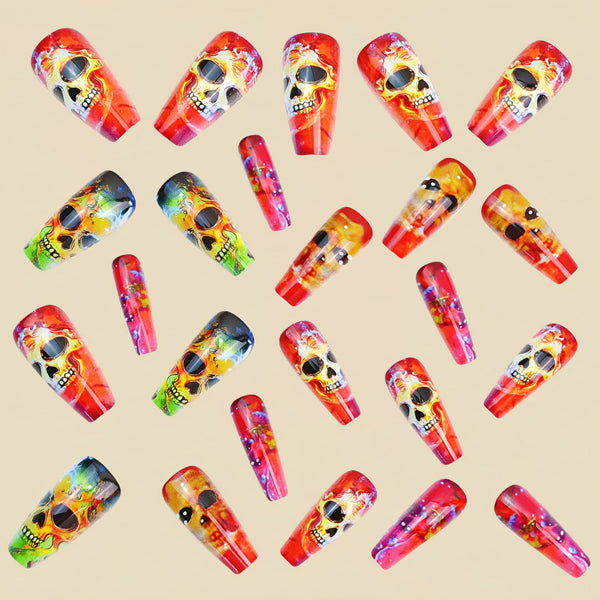 12 Sizes-24 Pcs Press On Nails Y1078