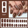 12 Sizes-24 Pcs Press On Nails C607