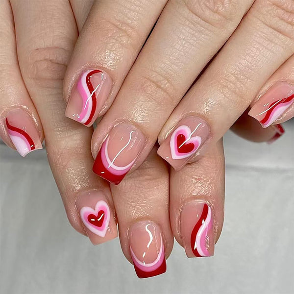 12 Sizes-24 Pcs Press On Nails C783