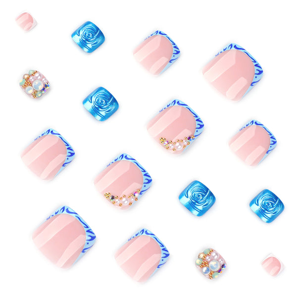 12 Sizes-24 Pcs Press On Nails JP4258