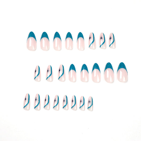 12 Sizes-24 Pcs Press On Nails JP1554