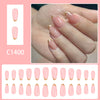 12 Sizes-24 Pcs Press On Nails C1400