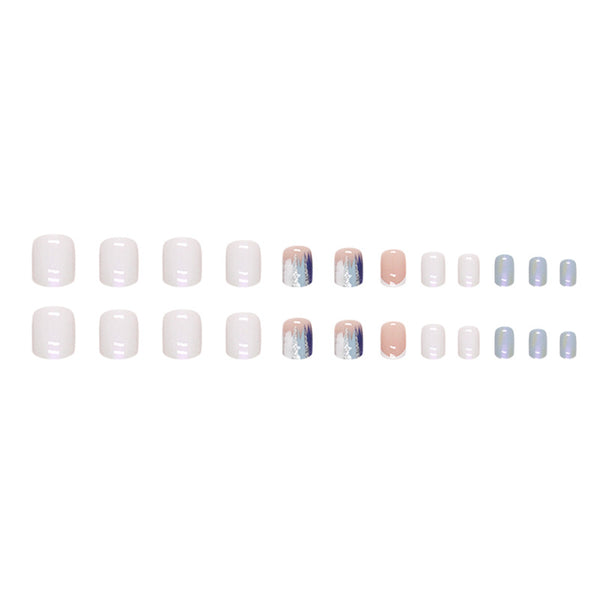 12 Sizes-24 Pcs Press On Nails W1116