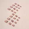 12 Sizes-24 Pcs Press On Nails W1410