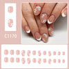 12 Sizes-24 Pcs Press On Nails C1170