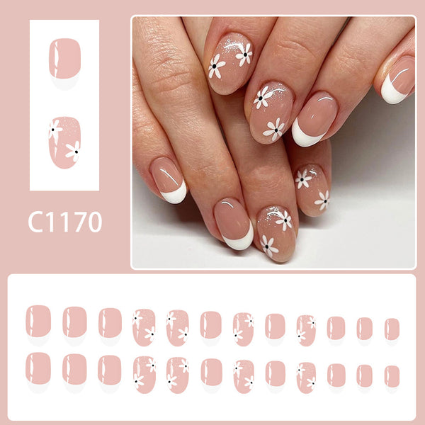 12 Sizes-24 Pcs Press On Nails C1170