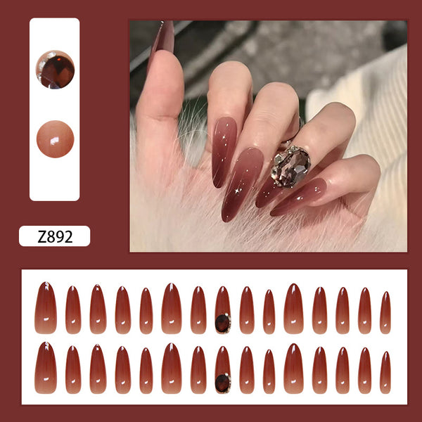 12 Sizes-24 Pcs Press On Nails Z892