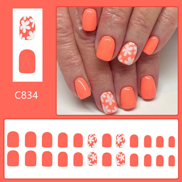 12 Sizes-24 Pcs Press On Nails C834