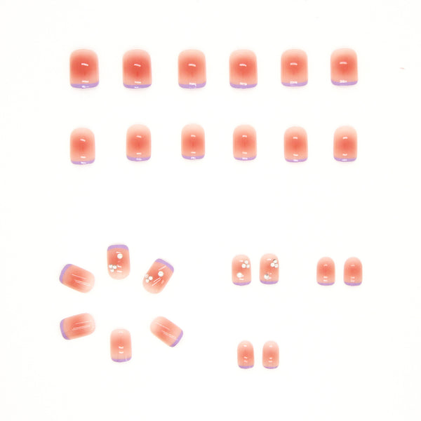 12 Sizes-24 Pcs Press On Nails Z213