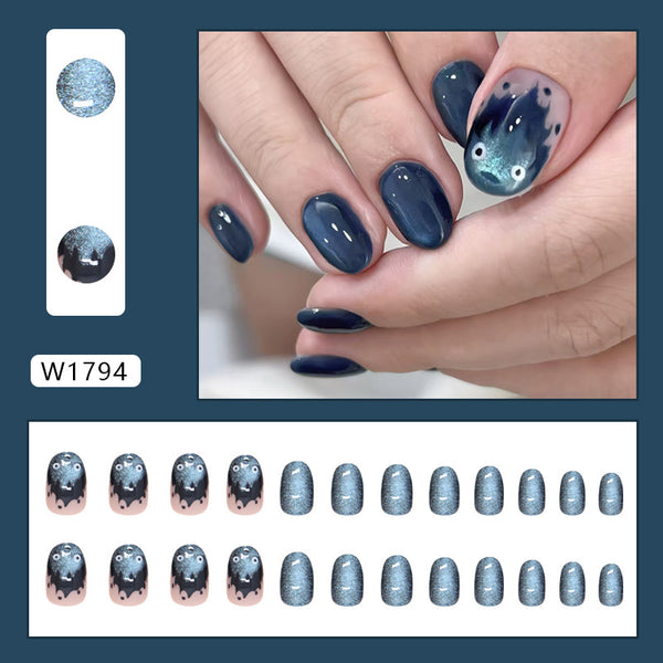 12 Sizes-24 Pcs Press On Nails W1794