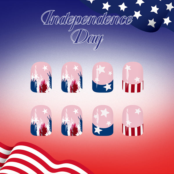 12 Sizes-24 Pcs Press On Nails C1728