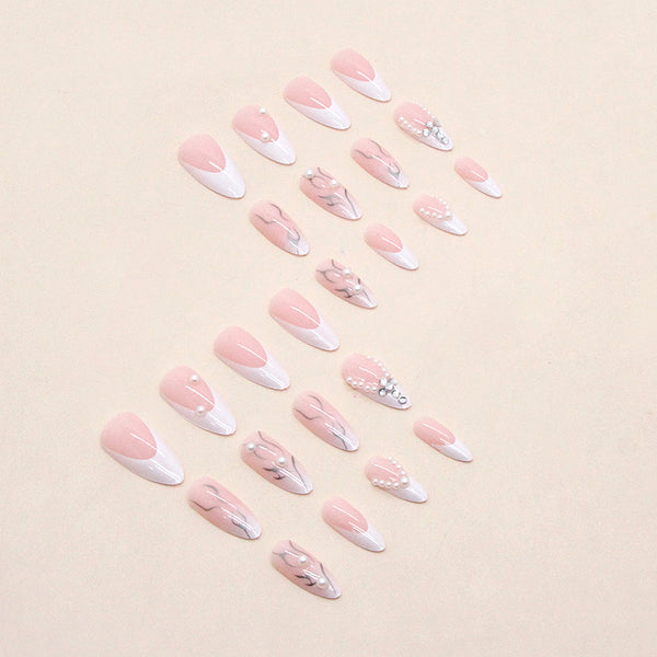 12 Sizes-24 Pcs Press On Nails Z697