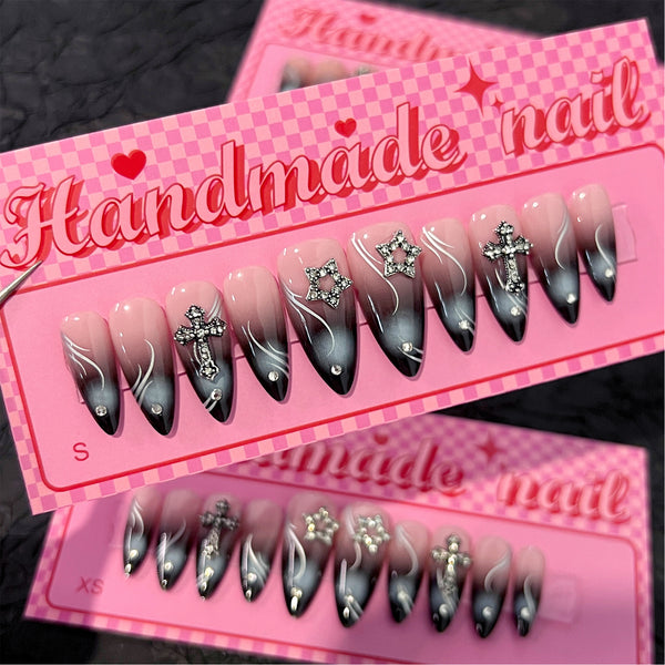 12 Sizes-24 Pcs Press On Nails nail-accessory