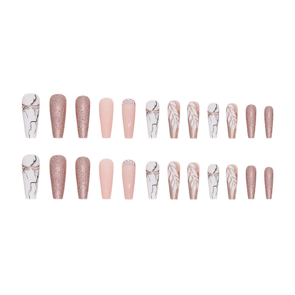 12 Sizes-24 Pcs Press On Nails Z735