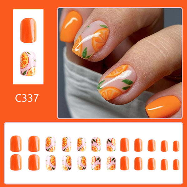 12 Sizes-24 PcsPress On Nails C337