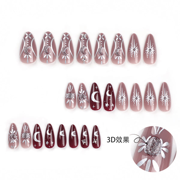12 Sizes-24 Pcs Press On Nails JP2835