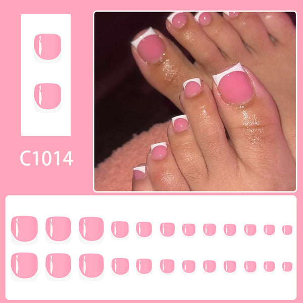 12 Sizes-24 Pcs Press On Nails C1014