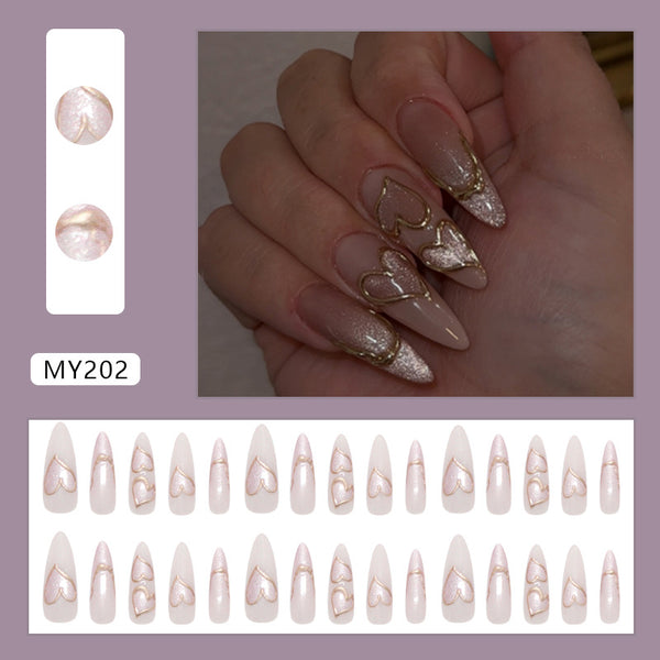 12 Sizes-24 Pcs Press On Nails MY202