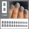 12 Sizes-24 Pcs Press On Nails C1840