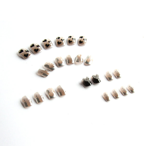 12 Sizes-24 Pcs Press On Nails Z210