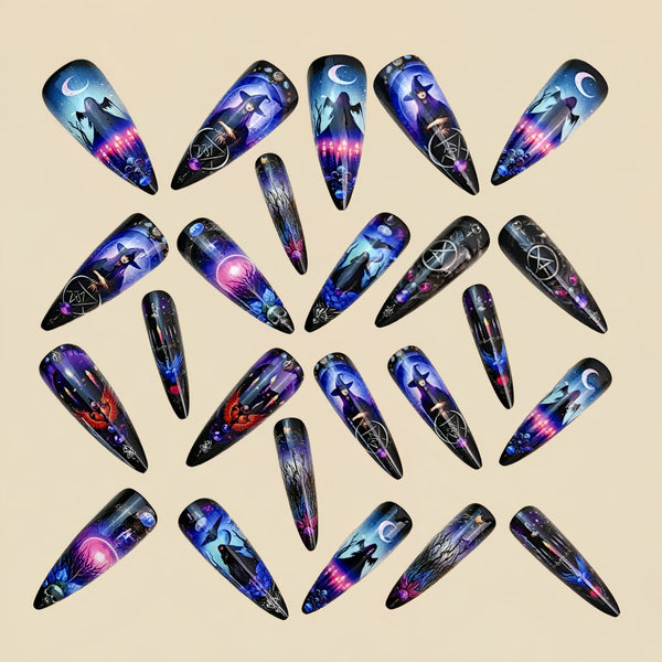 12 Sizes-24 Pcs Press On Nails Y1140