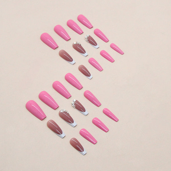 12 Sizes-24 Pcs Press On Nails Z693