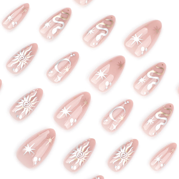 12 Sizes-24 Pcs Press On Nails JP3676