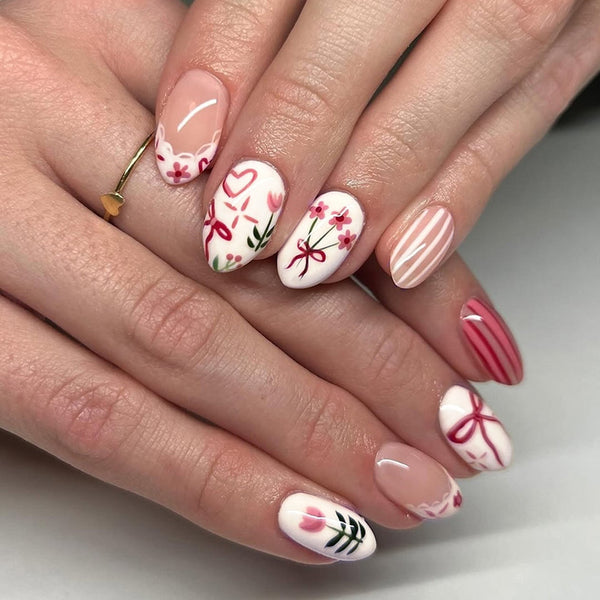 12 Sizes-24 PcsPress On Nails W2073