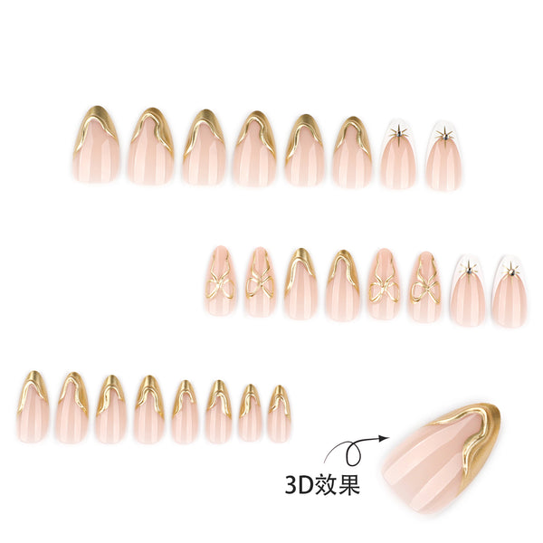 12 Sizes-24 Pcs Press On Nails JP4279
