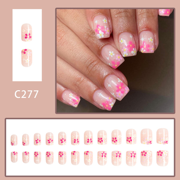 12 Sizes-24 PcsPress On Nails C277