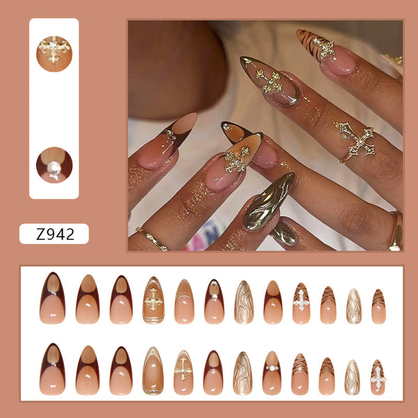 12 Sizes-24 Pcs Press On Nails Z942