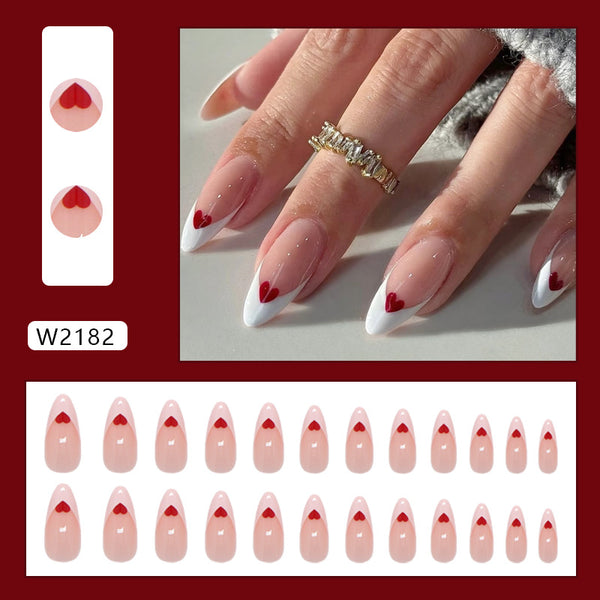 12 Sizes-24 Pcs Press On Nails W2182