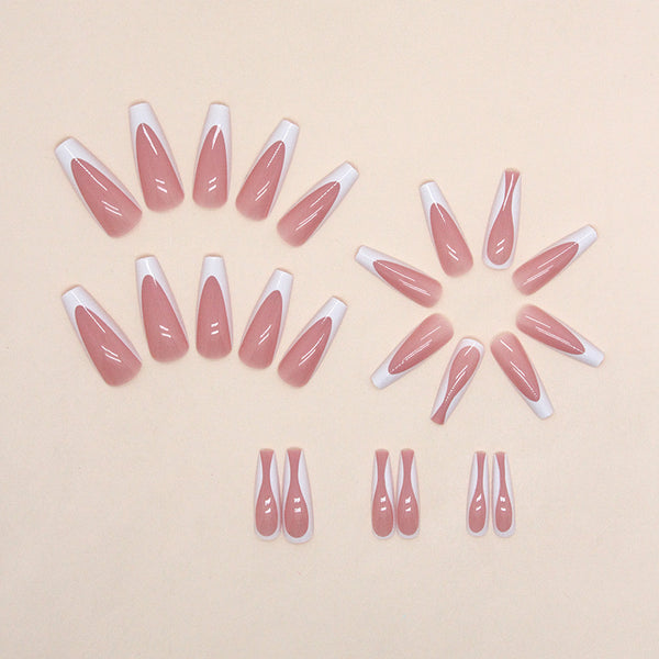 12 Sizes-24 Pcs Press On Nails W1163