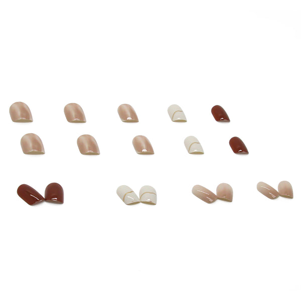 12 Sizes-24 Pcs Press On Nails R314