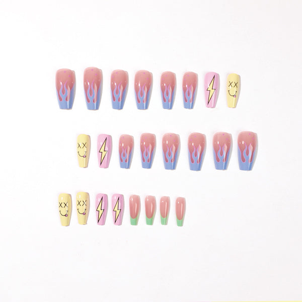 12 Sizes-24 Pcs Press On Nails JP1857