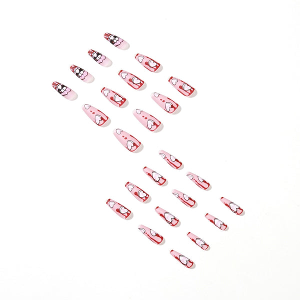 12 Sizes-24 Pcs Press On Nails JP1383