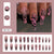 12 Sizes-24 Pcs Press On Nails W1421