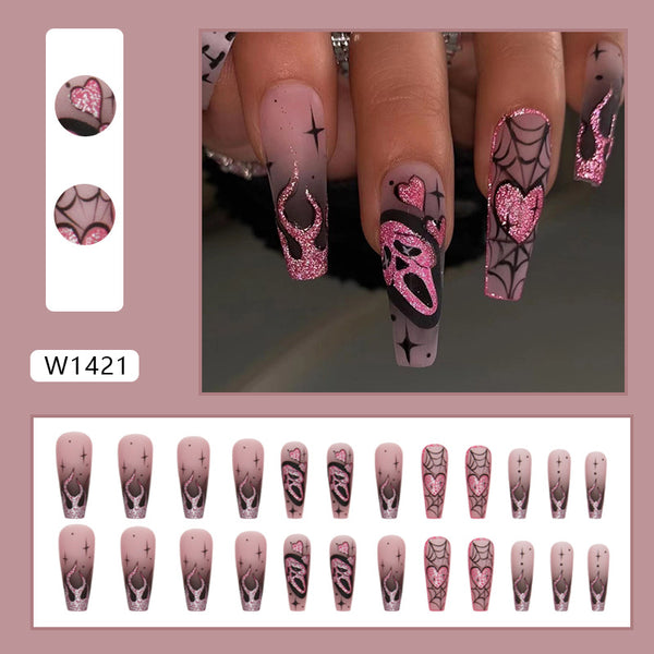 12 Sizes-24 Pcs Press On Nails W1421