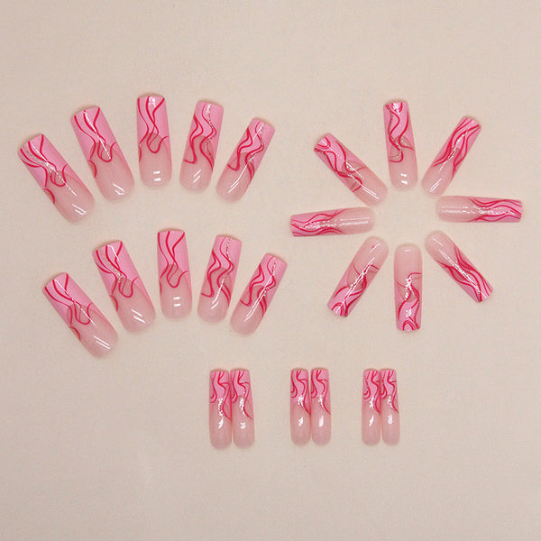 12 Sizes-24 Pcs Press On Nails G007