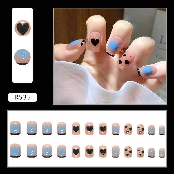 12 Sizes-24 Pcs Press On Nails R535
