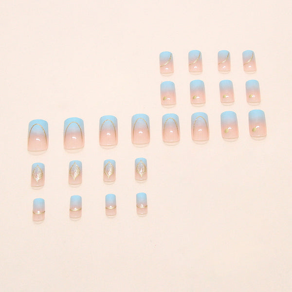 12 Sizes-24 Pcs Press On Nails W1991