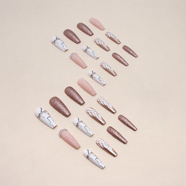 12 Sizes-24 Pcs Press On Nails Z735
