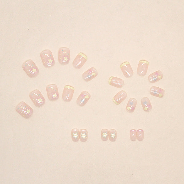 12 Sizes-24 Pcs Press On Nails R724