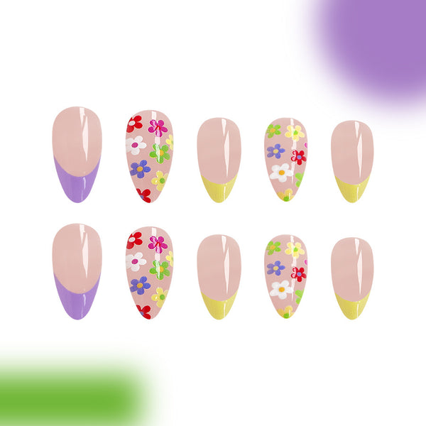 12 Sizes-24 Pcs Press On Nails C423