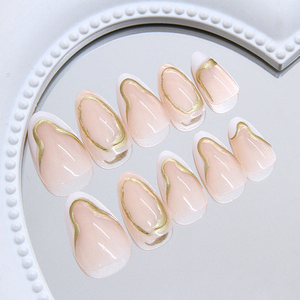 12 Sizes-24 Pcs Press On Nails W2001