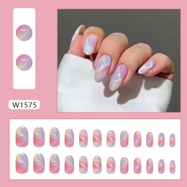 12 Sizes-24 Pcs Press On Nails W1575