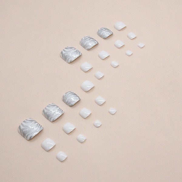 12 Sizes-24 Pcs Press On Nails F122